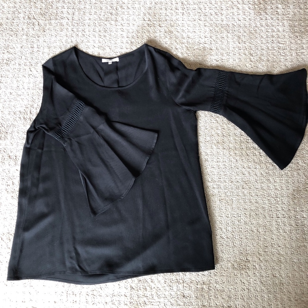 Black bell sleeved blouse